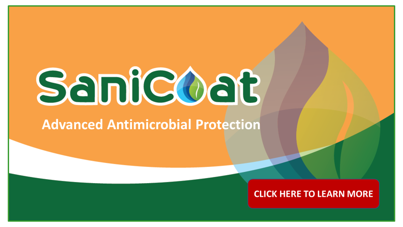 SaniCoat logo and disinfection services and antimicrobial coating protection antimicrobial surface treatment nanotech coating
